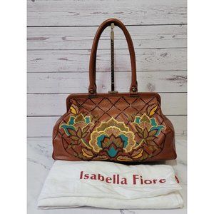 Isabella Fiore Beauty Wen Frame Shoulder Bag BROWN